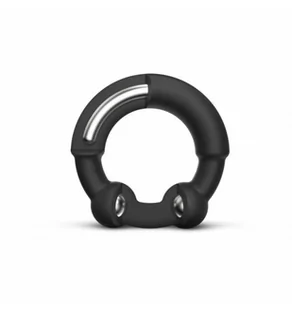 Marc Dorcel Stronger Ring Cockring Black - Pierścienie erekcyjne - miniaturka - grafika 2