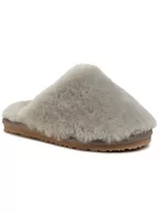 Klapki i japonki damskie - Mou Kapcie Closed Toe Sheepskin Slipper Szary - miniaturka - grafika 1