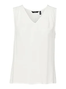 VERO MODA Women's VMBRIT SL JRS GA Top, Snow White, M, Snow White, M - Koszulki i topy damskie - miniaturka - grafika 1