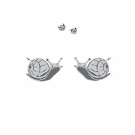 Kolczyki - Srebrne Kolczyki Ślimak - miniaturka - grafika 1