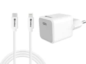 Ładowarki do telefonów - Sandberg USB-C AC Charger +Lightning 1M - miniaturka - grafika 1