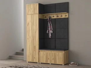 Garderoba z nadstawką panele NEVADA 154 DĄB CRAFT - Szafki na buty Garderoba z nadstawką panele NEVADA 154 DĄB CRAFT - Szafki na buty - miniaturka - grafika 1