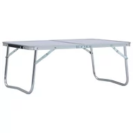 Meble turystyczne - VidaXL Składany stolik turystyczny, biały, aluminiowy, 60x40 cm 48185 VidaXL - miniaturka - grafika 1