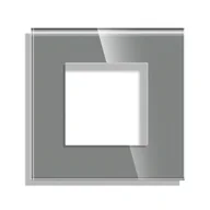 Kable - RAMKA DO GNIAZDKO SZKLANE GNIAZDO SZARA - PREMIUM - miniaturka - grafika 1