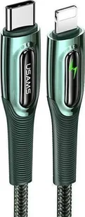 Kabel USB Usams USB-C - Lightning 1.2 m Zielony 6958444973128 - Kable USB - miniaturka - grafika 1