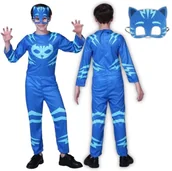 Dodatki do strojów karnawałowych - Strój Przebranie Kotboy Pidżamersi Kot Maska Na Bal Karnawał 134 / 140 Cm - miniaturka - grafika 1