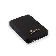 Powerbanki - Guess Metal Script Logo 3000 mAh Magsafe powerbank (czarny) - miniaturka - grafika 1