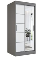 Szafy - Szafa przesuwna w kolorze antracyt + biały D4-Z94 - miniaturka - grafika 1