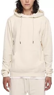 Bluzy męskie - Urban Classics Męska bluza z kapturem Basic Terry Hoody whitesand 5XL, Whitesand, 5XL - miniaturka - grafika 1