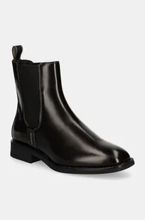 Gant sztyblety skórzane Fayy damskie kolor bordowy na płaskim obcasie 29551772 G897 - Botki damskie - miniaturka - grafika 1