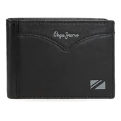 Portfele - Pepe Jeans Kurtka Poziomy portfel z portmonetką czarny 11,5x8x1 cm Skóra by Joumma Bags, Czarny (Black), Talla única, Poziomy portfel z portfelem - miniaturka - grafika 1