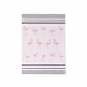 Ściereczki, gąbki, czyściki - Ścierka kuchenna 50x70 Flamingi róż bawełna egips - miniaturka - grafika 1