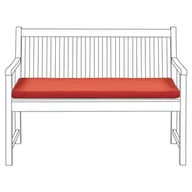 Poduszki ogrodowe - Beliani Poduszka na ławkę ogrodową 112 x 54 cm czerwona VIVARA - miniaturka - grafika 1