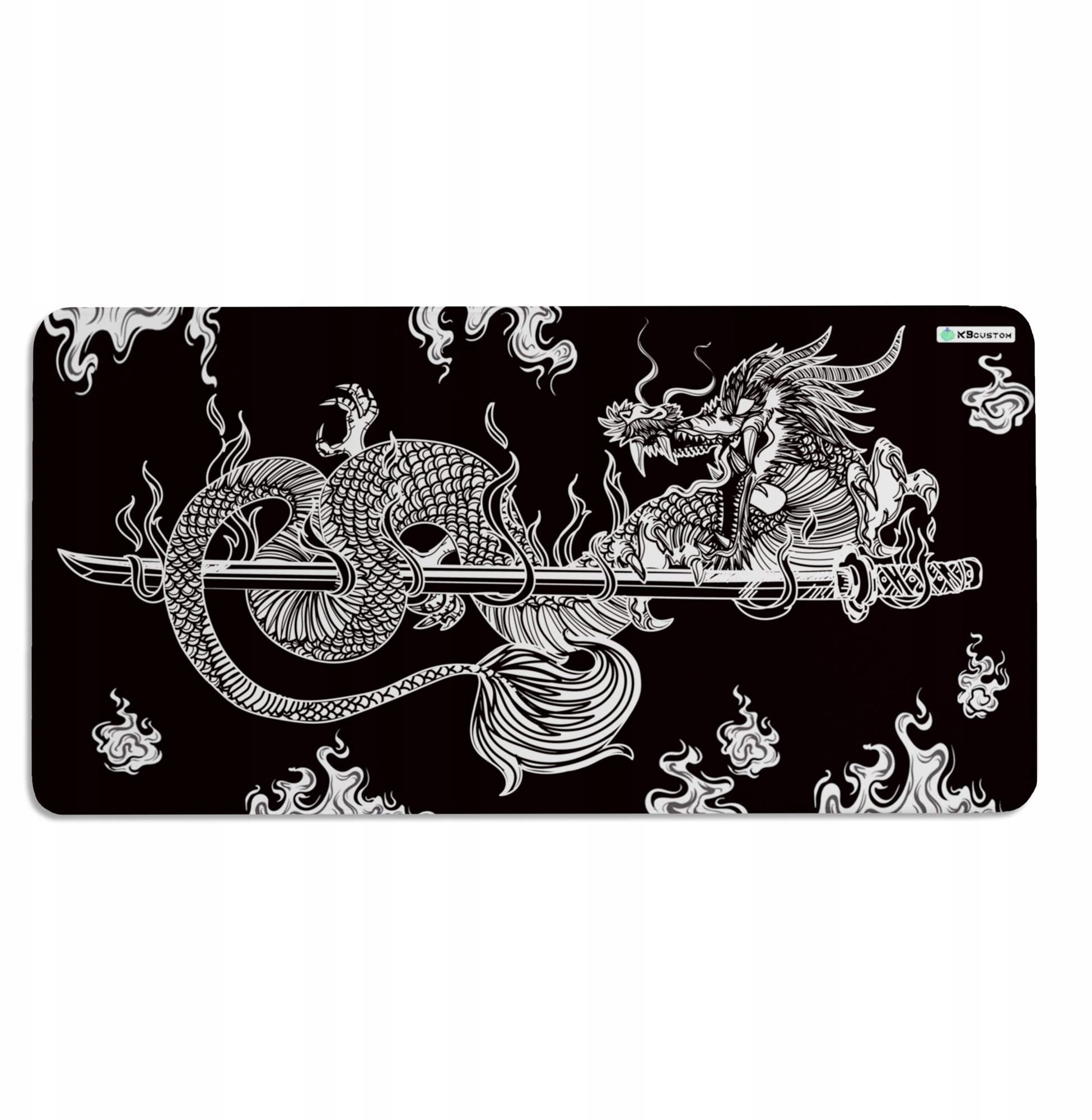Podkładka KBcustom DUŻA PODKŁADKA MATA POD MYSZKĘ MYSZ 120x60cm XXXL KBcustom Biurko Dragon 11
