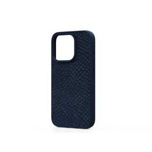 Njord byELEMENTS Salmon Leather Etui do iPhone 15 Pro z MagSafe - Niebieskie - Etui i futerały do telefonów - miniaturka - grafika 6