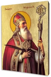 Ikona święty Wojciech - Ikony i obrazy sakralne Ikona święty Wojciech - Ikony i obrazy sakralne - miniaturka - grafika 1