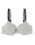 Biustonosze - Calvin Klein Lekko wyściełana Demi Biustonosz Demi-Plunge Kobiety, szary, 70F - miniaturka - grafika 1