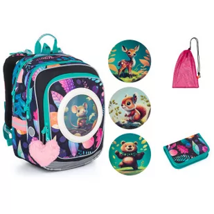 Topgal Komplet szkolny ENDY 24005 SET MEDIUM - Plecaki szkolne i tornistry - miniaturka - grafika 1