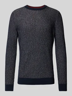 Sweter z dzianiny o kroju regular fit z oddychającej, miękkiej bawełny - Swetry męskie - miniaturka - grafika 1