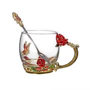 Filiżanki - Kubek do herbaty w motylki Kubek kwiatowy Kubek do kawy 330 ml - miniaturka - grafika 1