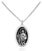 Biżuteria religijna - Srebrny naszyjnik - Medalik Juda Tadeusz - od spraw beznadziejnych - miniaturka - grafika 1