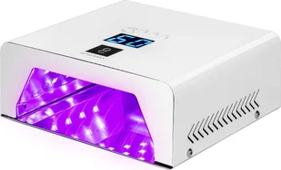 Lampa do paznokci Activeshop Lampa UV LED OCHO NAILS PRO X23 180W metalowa biała lustrzane wnętrze - Lampy kosmetyczne - miniaturka - grafika 1