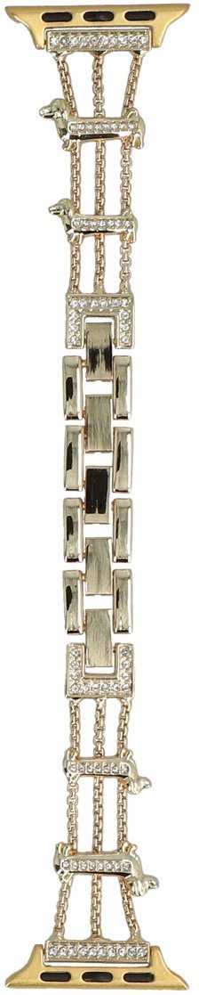 GlacierX Nowa bransoleta do smartwatcha GlacierX Zirconia Braided Chain Bracelet Gold do Apple Watch 38/40/41mm Złota