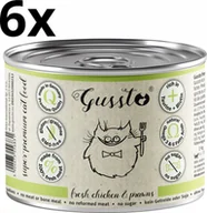 Mokra karma dla kotów - GUSSTO pusz.200g FRESH CHICKEN & PRAWNS /6 Pokarm dla kota z KURCZAKIEM I KREWETKAMI - miniaturka - grafika 1