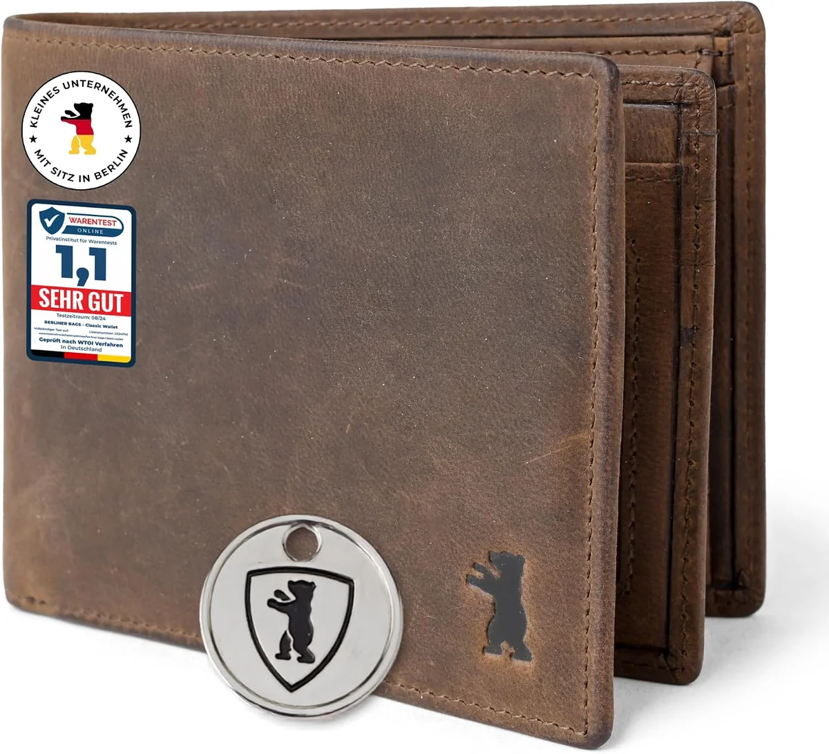 PORTFEL MĘSKI SKÓRA RFID 8 MIEJSC NA KARTY ESPRESSO VINTAGE