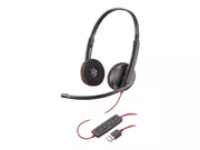 Słuchawki - HP Poly Blackwire C3220 USB-A Black Headset Bulk 77R32A6 - miniaturka - grafika 1