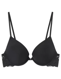 women'secret Biustonosz Wspaniały Push Up Tiul Mikrofibra I Koronka Czarny, damski, czarny, 100B - Biustonosze - miniaturka - grafika 1