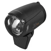 Lampki rowerowe - Kross Lampa przednia /dymano/ DYNLIGHT 30, na widelec, 135lm, AUTO podtrz., czarna 5902262008174 - miniaturka - grafika 1