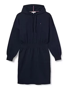 Sukienki - Tommy Hilfiger Damska elastyczna sukienka z kapturem Ctn, ołówkowa bluza z kapturem, sweter, pustynne niebo, XXL, Pustynne niebo, XXL - grafika 1