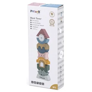 Viga Toys VIGA PolarB Drewniana Układanka Wieża - Układanki dla dzieci - miniaturka - grafika 1