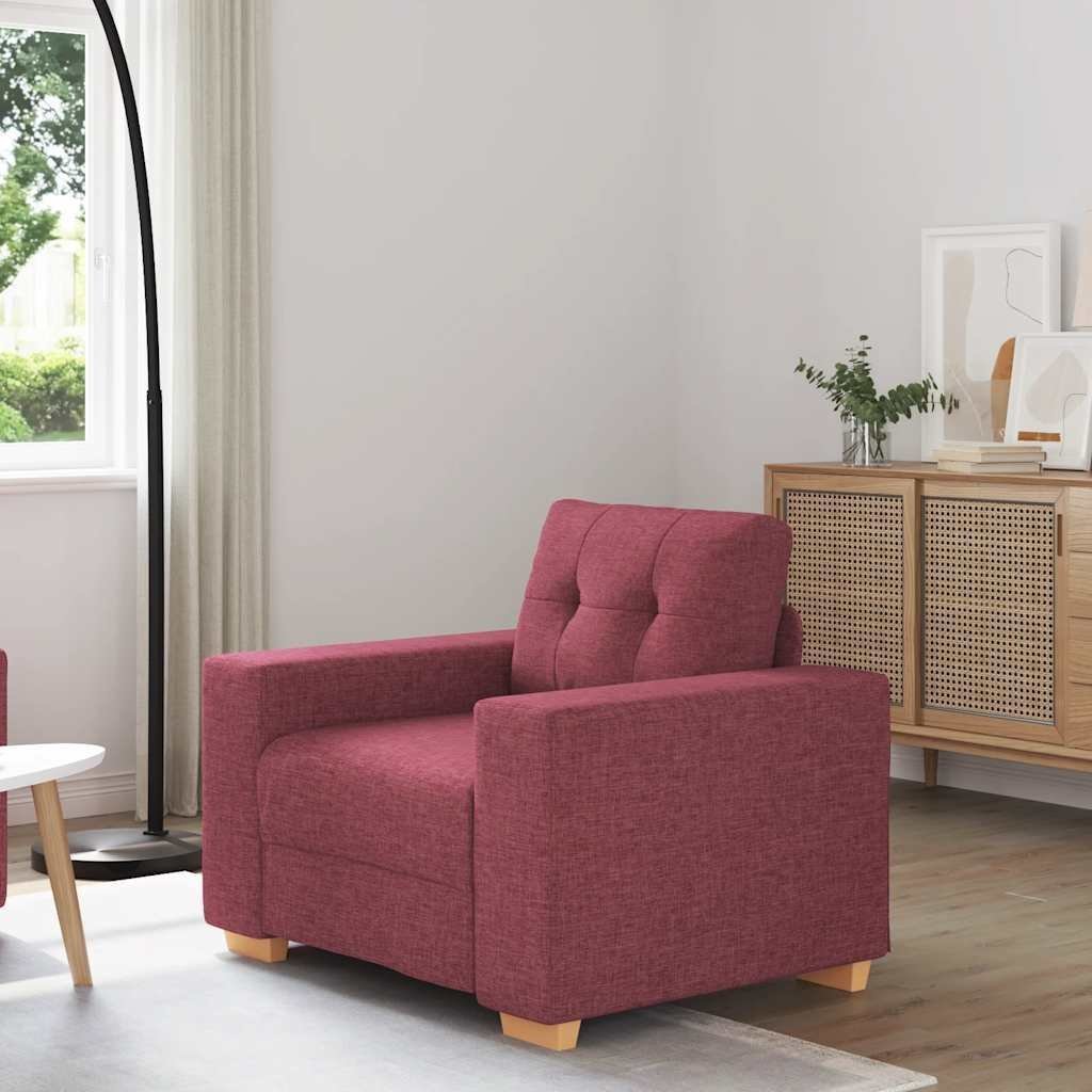 vidaXL Fotel, winna czerwień, 59 cm, obity tkaniną