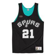 Koszykówka - Mitchell & Ness Koszulka męska dwustronna Tank Top San Antonio Spurs Tim Duncan - miniaturka - grafika 1