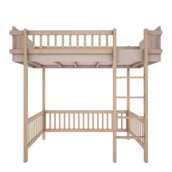 Półki i regały dla dzieci - Łóżko wysokie basic antresola kaszmir 90x200 cm - miniaturka - grafika 1