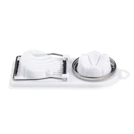 Pozostałe akcesoria kuchenne - Krajacz do jaj podwójny 19 x 8,5 x 3,5 cm biały - miniaturka - grafika 1