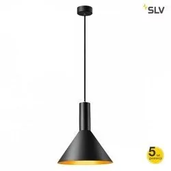 SLV Phelia lampa wisząca czarna/złota, 27,5 cm - Lampy sufitowe - miniaturka - grafika 1