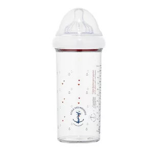 Le Biberon Français butelka ze smoczkiem dla niemowląt 6 m+ tritanowa Marine Nationale, 360 ml - Butelki dla niemowląt - miniaturka - grafika 1