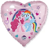 Urodziny dziecka - Balon foliowy serce My Little Pony - 46 cm - 1 szt. - miniaturka - grafika 1