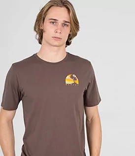 Koszulki męskie - Hurley Męski T-shirt M Evd Exp Piccupalms Ss Ironstone S DC3410-058 - grafika 1