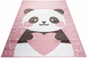 Dywany dla dzieci - Różowy dywan z pandą do pokoju dziecięcego K3-F93 - miniaturka - grafika 1
