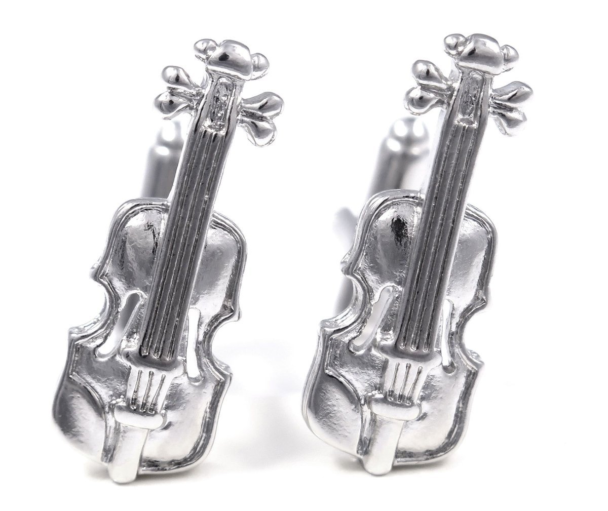 Srebrne spinki do mankietów - skrzypce U90