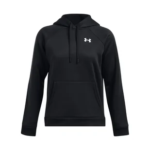 Damska Bluza UNDER ARMOUR UA ARMOUR FLEECE HOODIE 1386507-001 – Czarny - Bluzy damskie - miniaturka - grafika 1