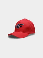 Czapki damskie - 4F, Czapka z daszkiem Snapback chłopięca, 4FJSS23ACABM107-62S, Czerwony - miniaturka - grafika 1