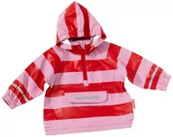 Kurtki i płaszcze dla chłopców - Playshoes Paski chłopięcy płaszcz przeciwdeszczowy, Czerwony (czerwony/różowy), 128 cm - miniaturka - grafika 1