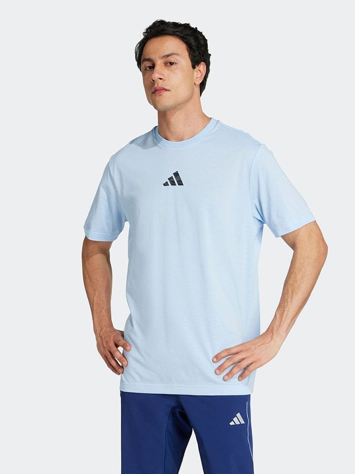 adidas Koszulka sportowa w kolorze błękitnym