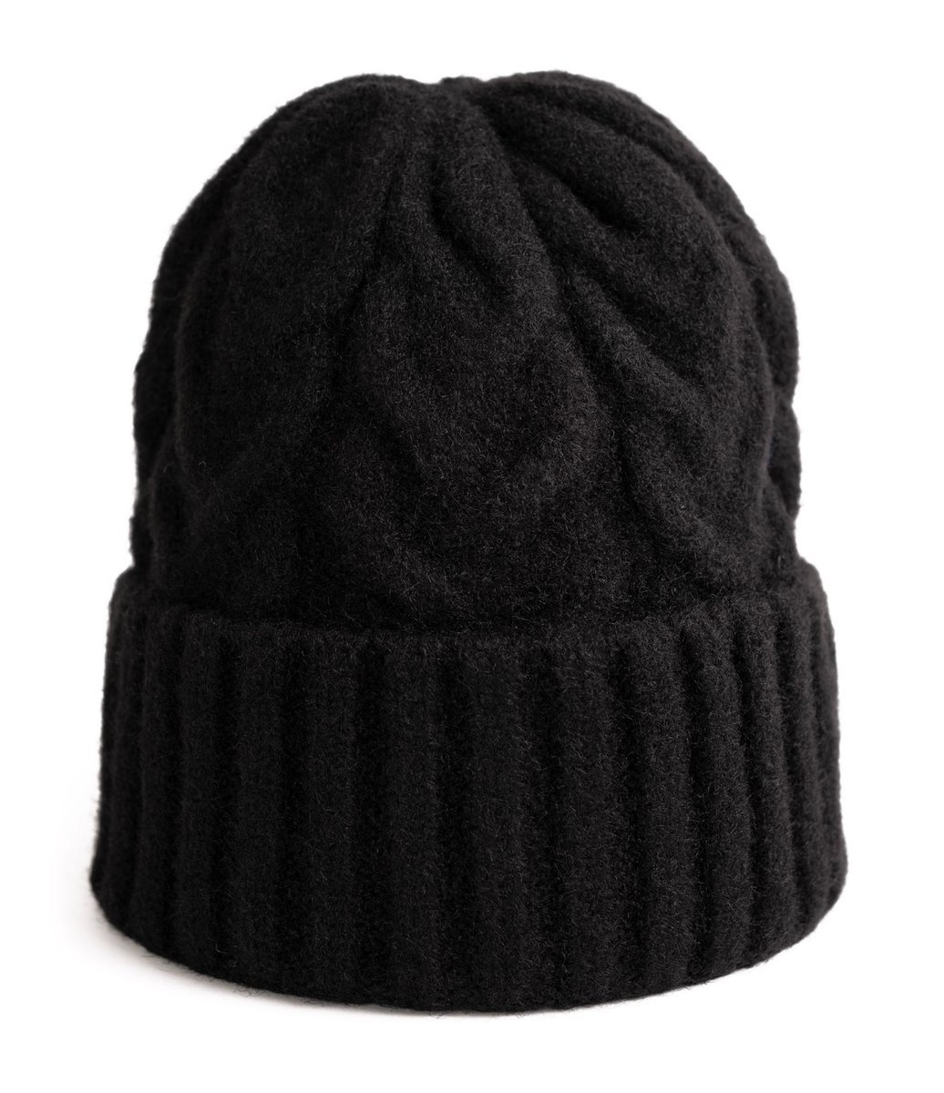 Czapka Damska Młodzieżowa Beanie Podwijana Zimowa Casualowa Ciepła Z Wełną