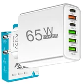 Powerbanki - ŁADOWARKA SIECIOWA USB-C SZYBKA DO TELEFONU KOSTKA QUICK CHARGE 3.0 65W - miniaturka - grafika 1